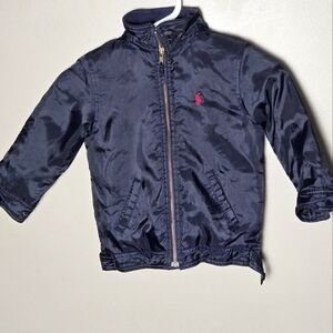 Vintage Y2K Kid's Ralph Lauren Preppy‎ Fleece Lined Hooded Coat, 2T